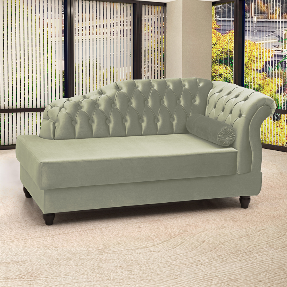 Recamier Diva Chaise Capitone 160 cm Pes MDF Gane SL 940 Veludo Peer