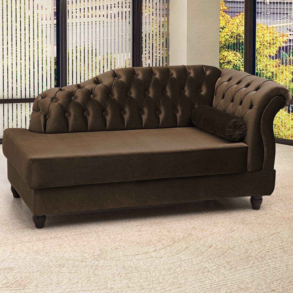 Recamier Diva Chaise Capitone 160 cm Pes MDF Gane SL 942 Veludo Peer