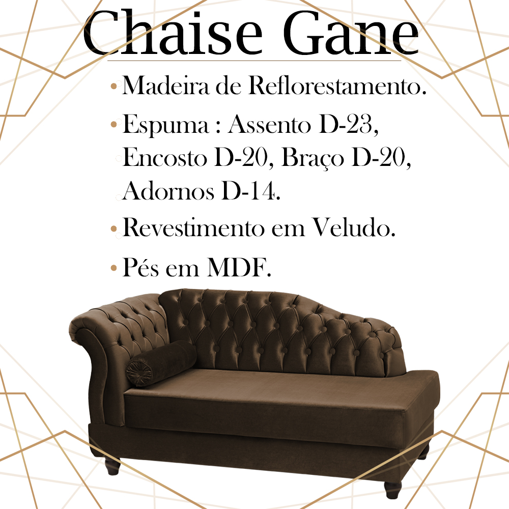 Recamier Diva Chaise Capitone 160 cm Pes MDF Gane SL 942 Veludo Peer