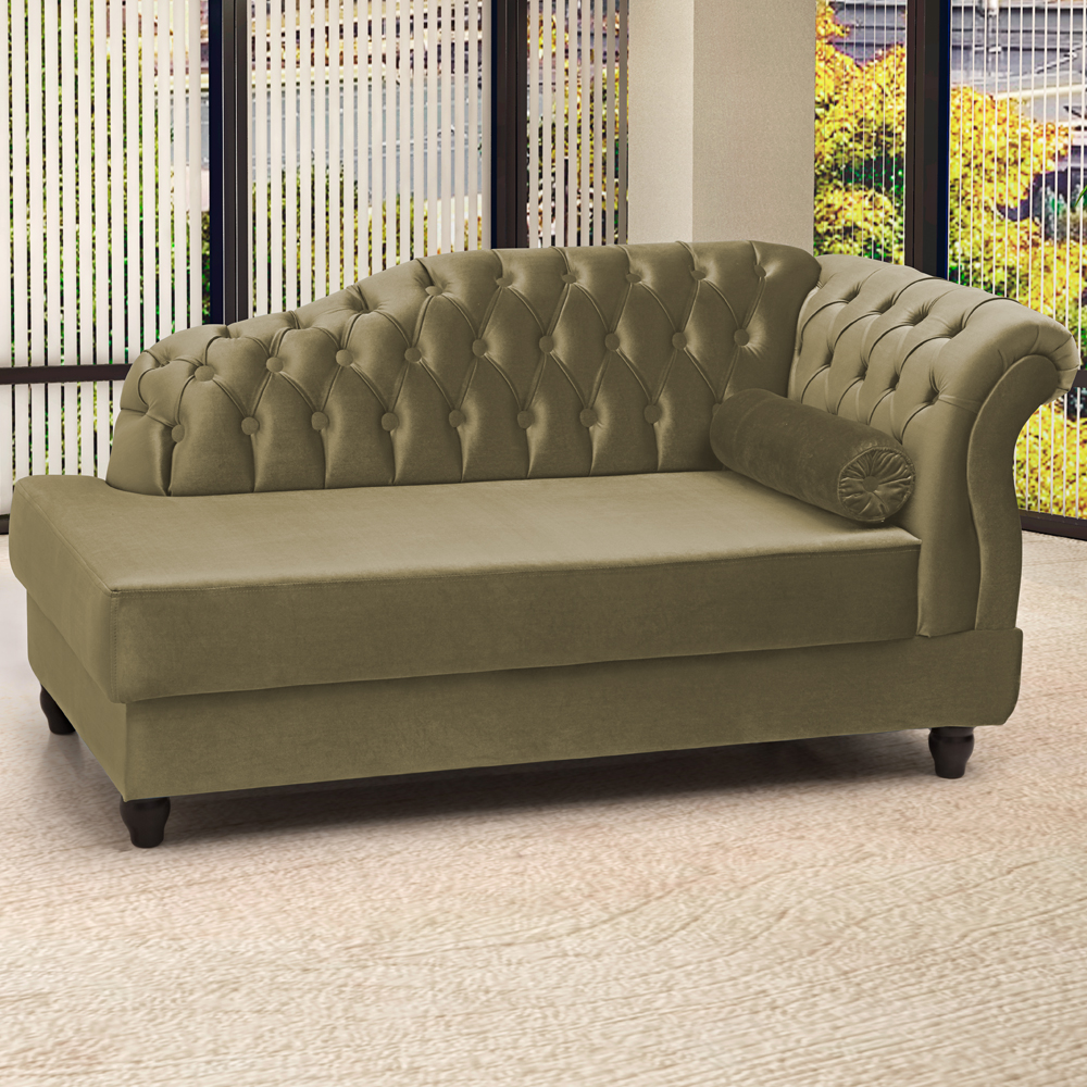 Recamier Diva Chaise Capitone 160 cm Pes MDF Gane SL 945 Veludo Peer