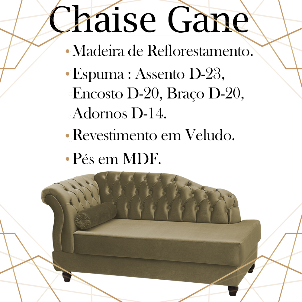 Recamier Diva Chaise Capitone 160 cm Pes MDF Gane SL 945 Veludo Peer