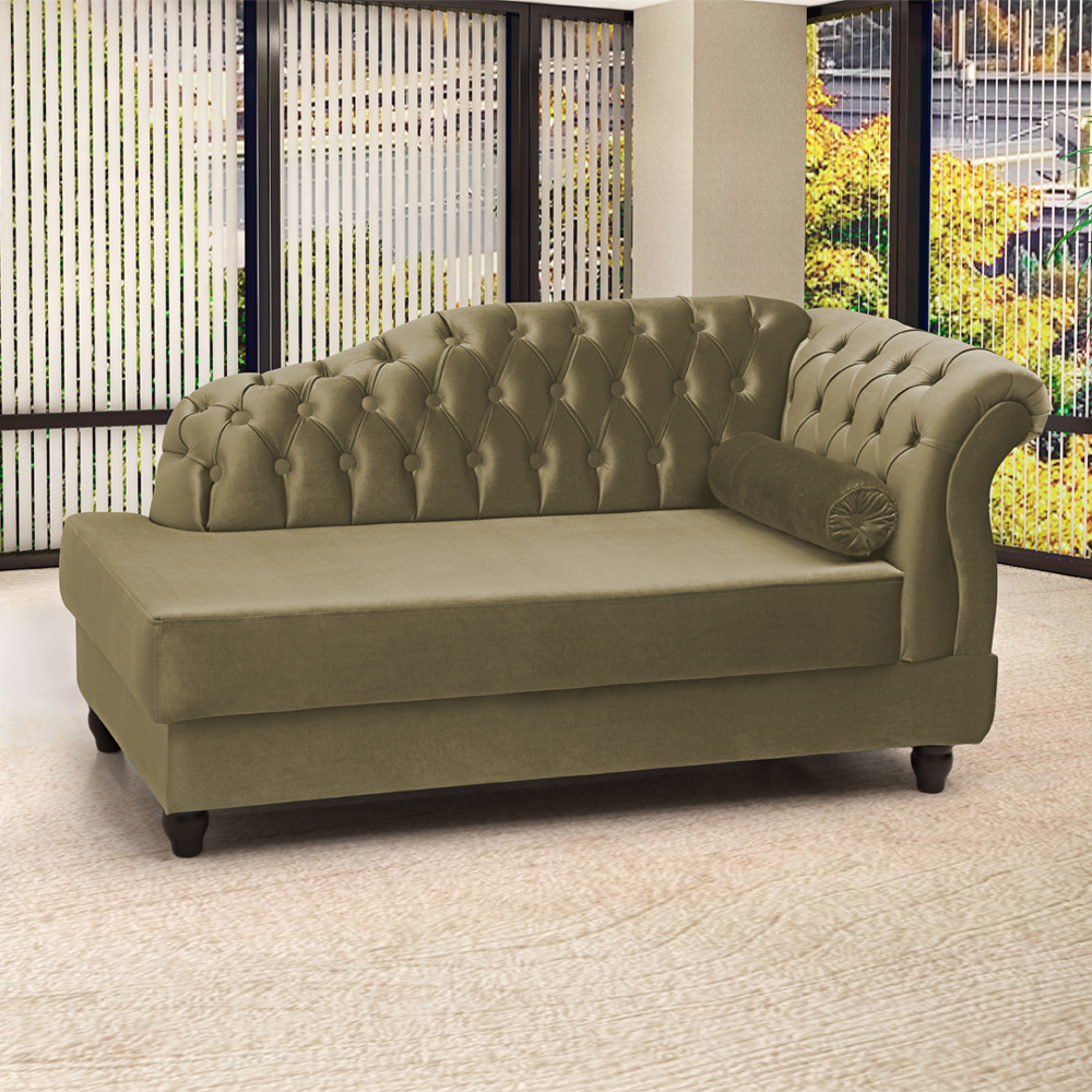 Recamier Diva Chaise Capitone 160 cm Pes MDF Gane SL 945 Veludo Peer