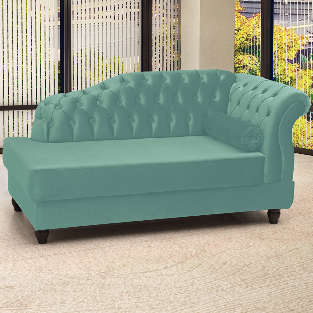 Recamier Diva Chaise Capitone 160 cm Pes MDF Gane SL 946 Veludo Peer
