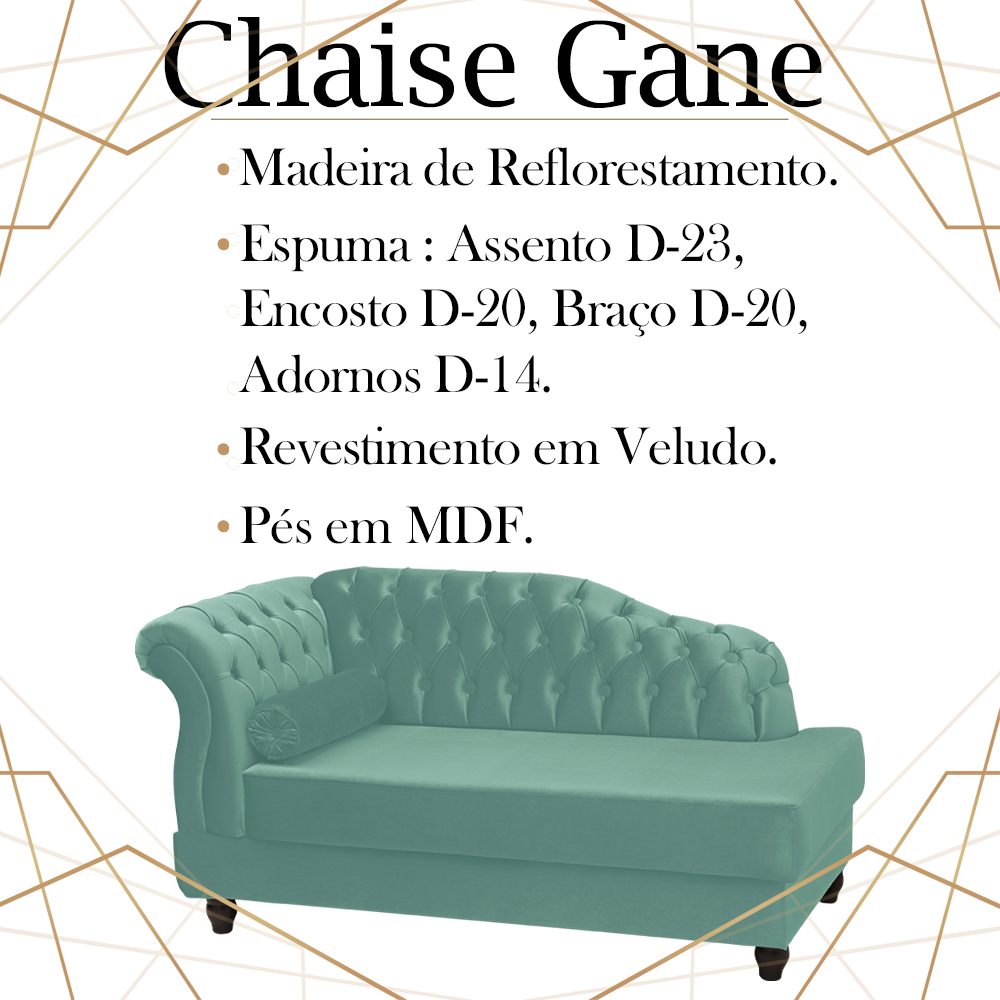 Recamier Diva Chaise Capitone 160 cm Pes MDF Gane SL 946 Veludo Peer