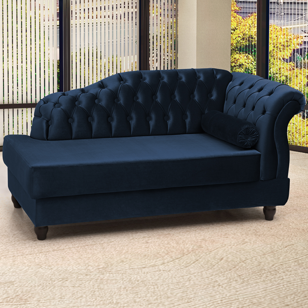Recamier Diva Chaise Capitone 160 cm Pes MDF Gane SL 948 Veludo Peer