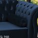 Recamier Diva Chaise Capitone 160 cm Pes MDF Gane SL 948 Veludo Peer