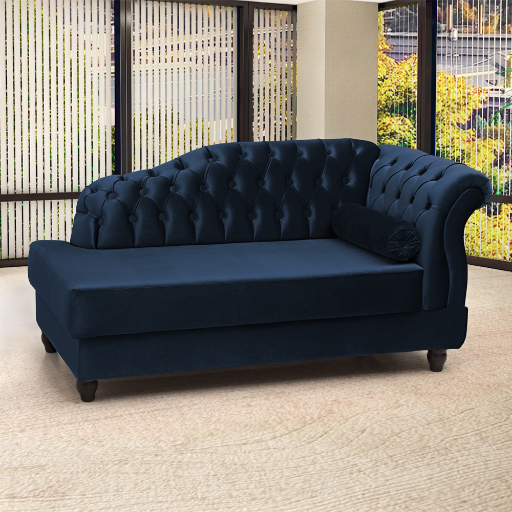 Recamier Diva Chaise Capitone 160 cm Pes MDF Gane SL 948 Veludo Peer