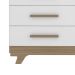 Conjunto com Berço e Cômoda 1 PT 4 GV Retrô Branco e Carvalho