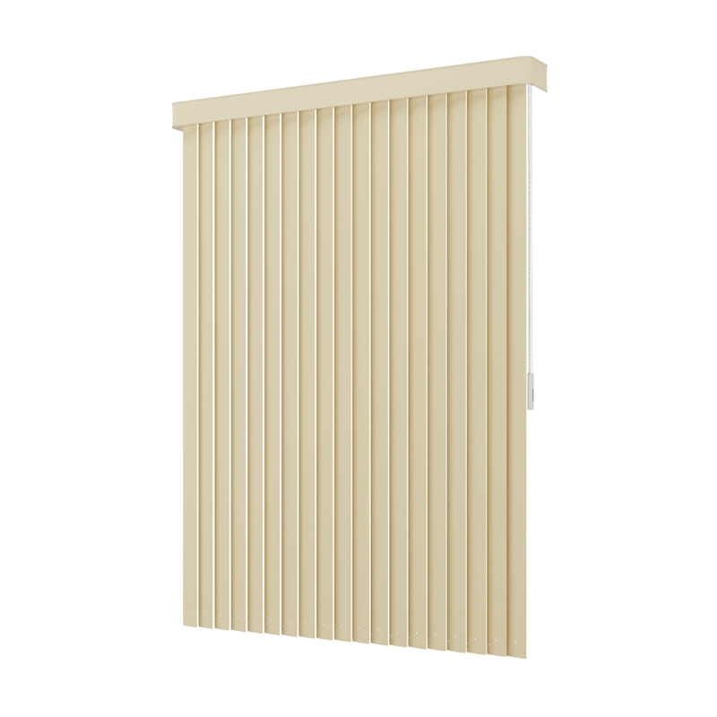 Persiana Vertical Em Pvc Com Bando Crisdan Largura 1,30 X 2,30 Altura Bege