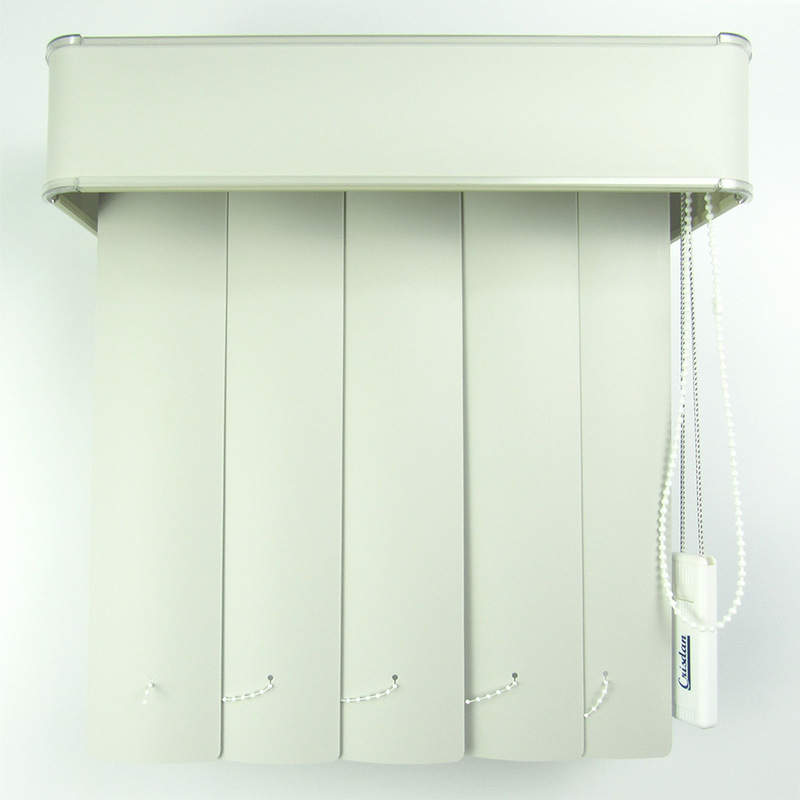 Persiana Vertical Em Pvc Com Bando Crisdan Largura 1,40 X 1,20 Altura Cinza