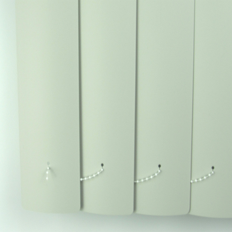Persiana Vertical Em Pvc Com Bando Crisdan Largura 1,40 X 1,20 Altura Cinza