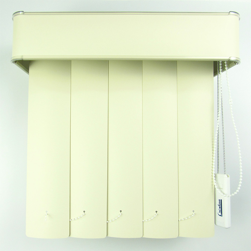 Persiana Vertical Em Pvc Com Bando Crisdan Largura 1,40 X 1,50 Altura Bege