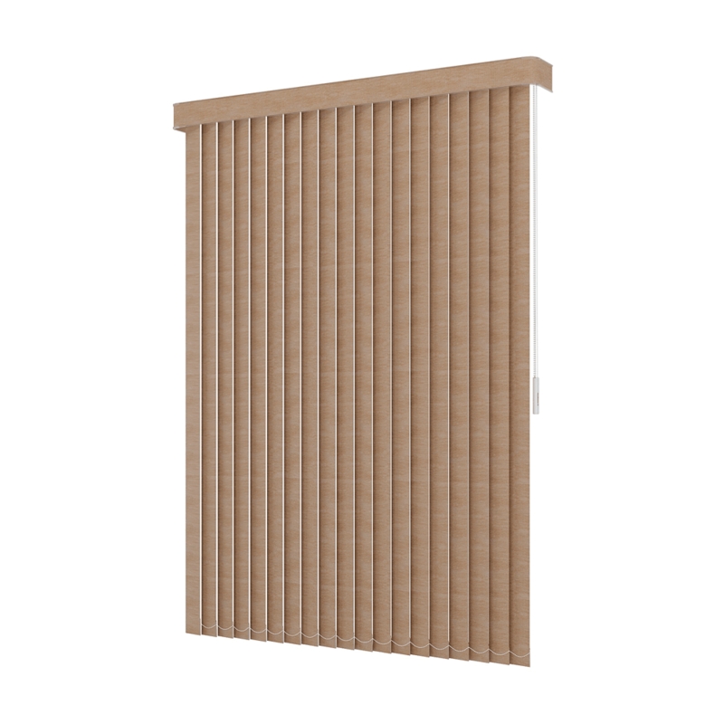 Persiana Vertical Em Tecido Blackout Com Bando Crisdan Largura 1,50 X 1,30 Altura Bege Mescla
