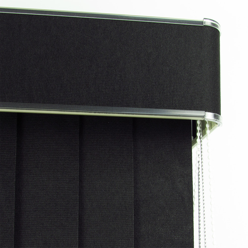 Persiana Vertical Em Tecido Blackout Com Bando Crisdan Largura 1,70 X 1,40 Altura Preto