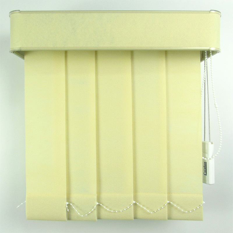 Persiana Vertical Em Tecido Blackout Com Bando Crisdan Largura 1,70 X 1,50 Altura Creme