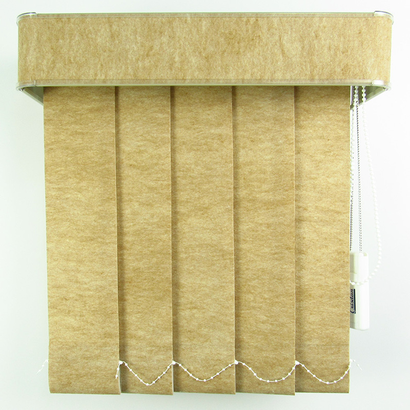 Persiana Vertical Em Tecido Blackout Com Bando Crisdan Largura 1,80 X 1,30 Altura Bege Mescla