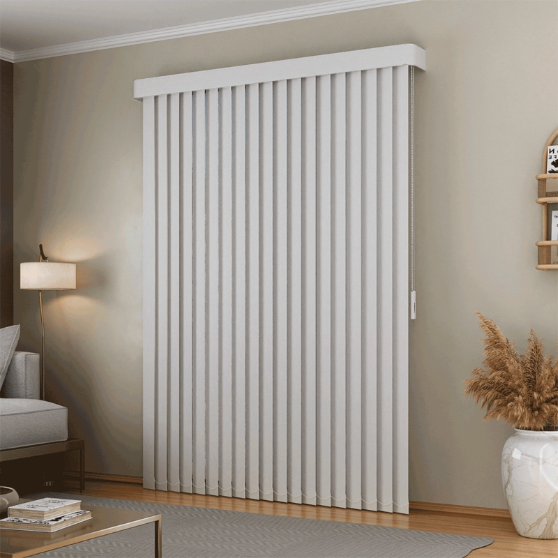 Persiana Vertical Em Tecido Blackout Com Bando Crisdan Largura 2,30 X 1,70 Altura Branco