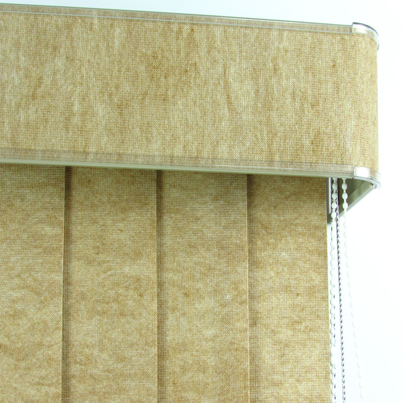 Persiana Vertical Em Tecido Blackout Com Bando Crisdan Largura 2,50 X 1,70 Altura Bege Mescla