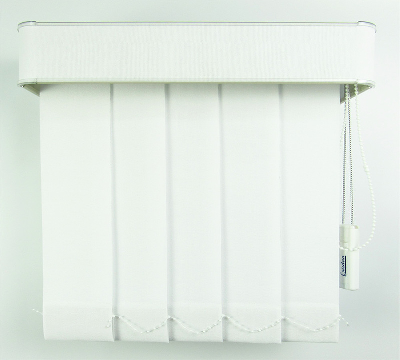 Persiana Vertical Em Tecido Blackout Com Bando Crisdan Largura 2,50 X 1,70 Altura Branco