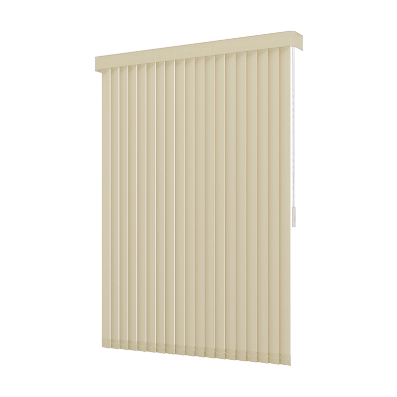 Persiana Vertical Em Tecido Blackout Com Bando Crisdan Largura 2,70 X 1,70 Altura Creme