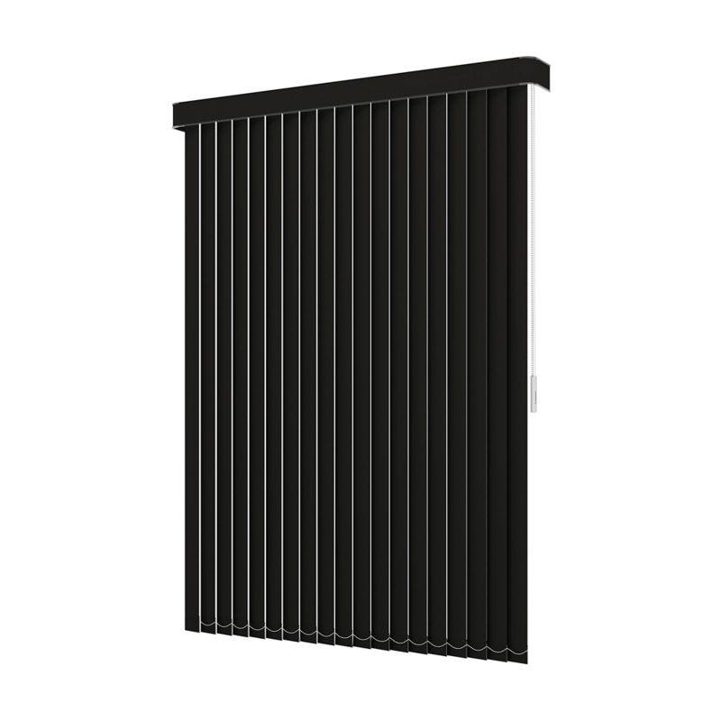Persiana Vertical Em Tecido Blackout Com Bando Crisdan Largura 2,70 X 1,70 Altura Preto