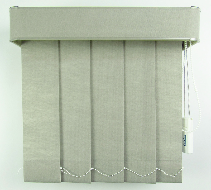 Persiana Vertical Em Tecido Blackout Crisdan Largura 1,00 X 1,40 Altura Cinza