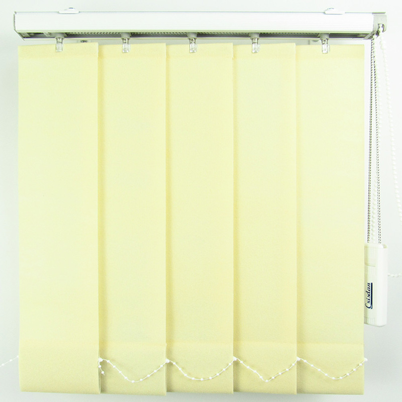 Persiana Vertical Em Tecido Blackout Crisdan Largura 1,70 X 1,40 Altura Creme