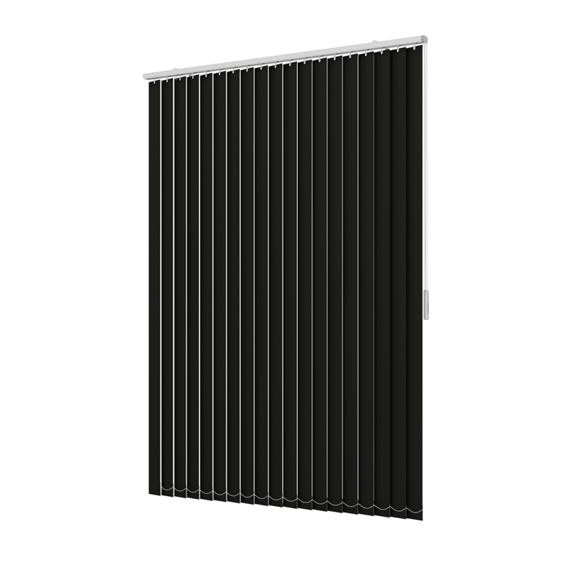 Persiana Vertical Em Tecido Blackout Crisdan Largura 1,70 X 2,20 Altura Preto