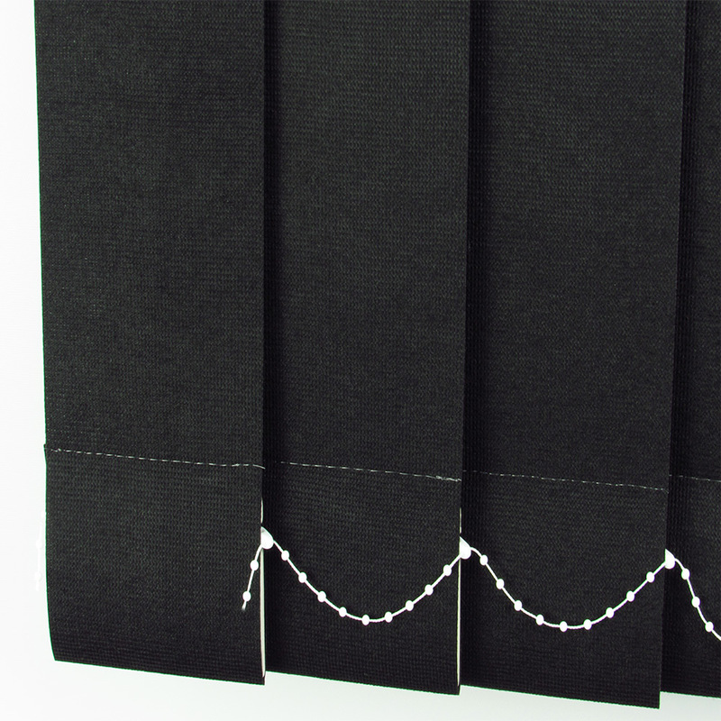 Persiana Vertical Em Tecido Blackout Crisdan Largura 1,70 X 2,20 Altura Preto