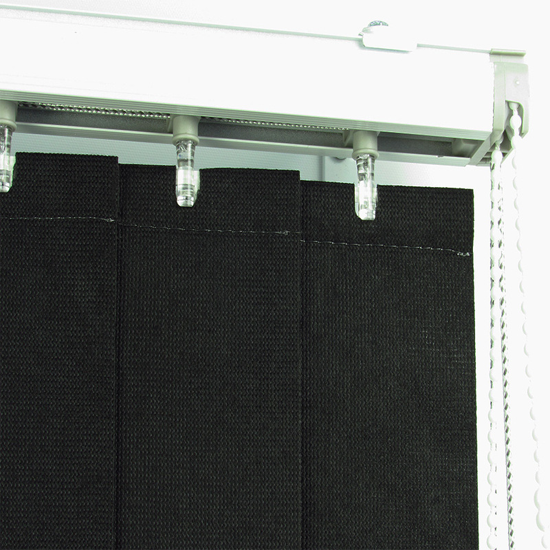 Persiana Vertical Em Tecido Blackout Crisdan Largura 1,70 X 2,20 Altura Preto