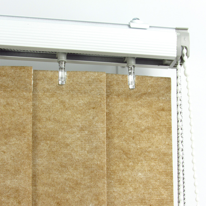 Persiana Vertical Em Tecido Blackout Crisdan Largura 1,80 X 1,30 Altura Bege Mescla