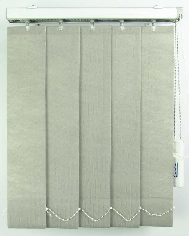 Persiana Vertical Em Tecido Blackout Crisdan Largura 1,80 X 1,30 Altura Cinza