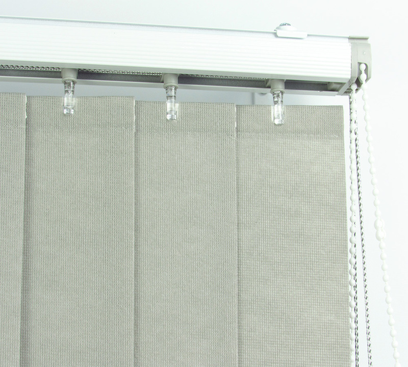 Persiana Vertical Em Tecido Blackout Crisdan Largura 1,80 X 1,30 Altura Cinza