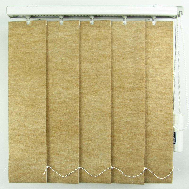Persiana Vertical Em Tecido Blackout Crisdan Largura 1,80 X 1,50 Altura Bege Mescla