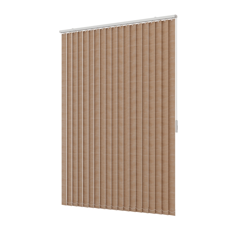 Persiana Vertical Em Tecido Blackout Crisdan Largura 1,80 X 1,60 Altura Bege Mescla