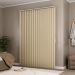 Persiana Vertical Em Tecido Blackout Crisdan Largura 1,90 X 1,50 Altura Creme