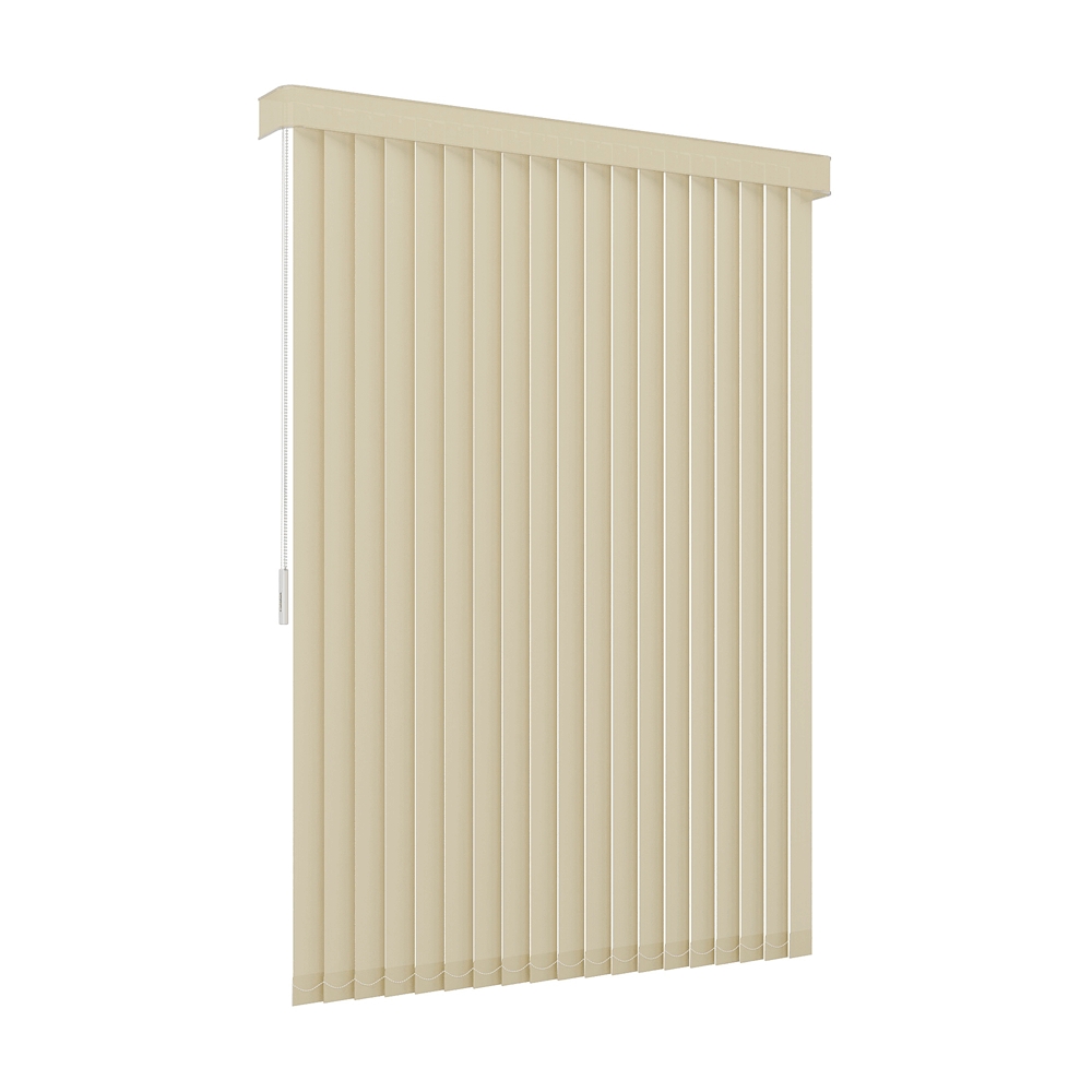 Persiana Vertical Em Tecido Com Bando Crisdan Largura 1,00 X 1,40 Altura Creme