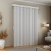 Persiana Vertical Em Tecido Com Bando Crisdan Largura 1,35 X 1,35 Altura Branco