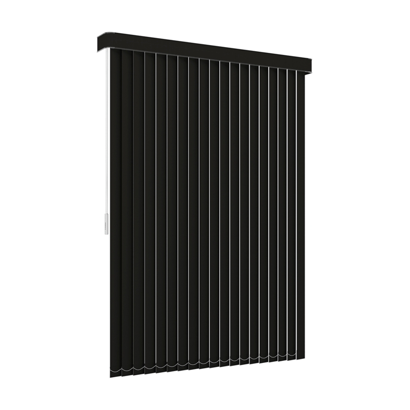 Persiana Vertical Em Tecido Com Bando Crisdan Largura 1,90 X 1,90 Altura Preto