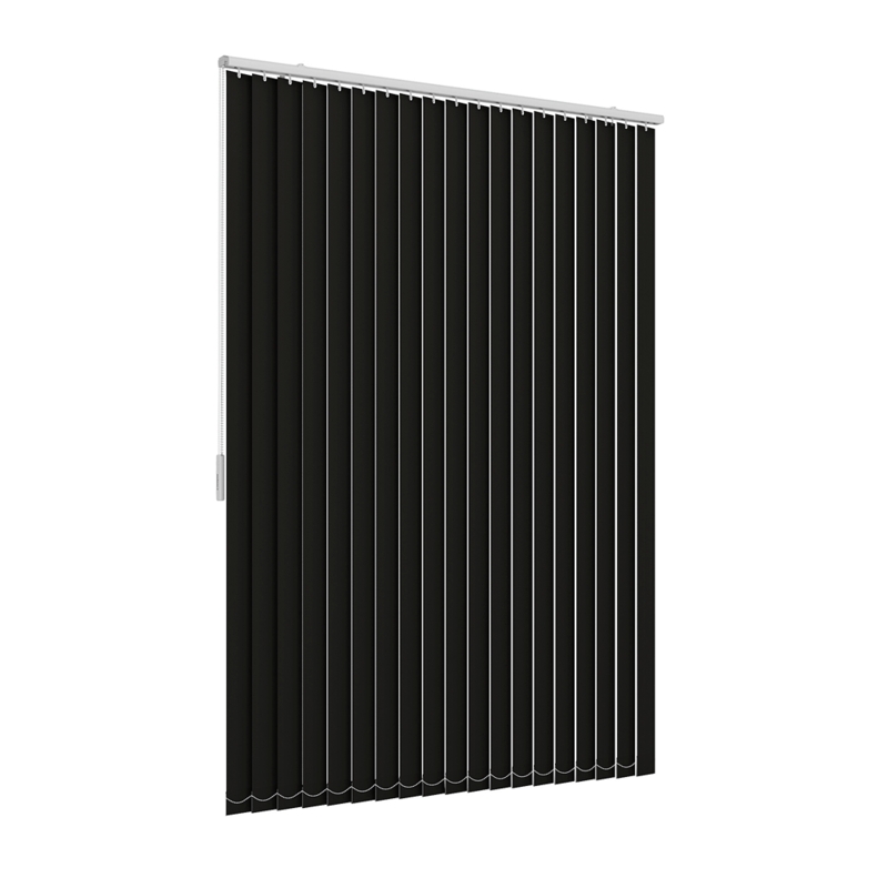 Persiana Vertical Em Tecido Crisdan Largura 1,30 X 1,30 Altura Preto