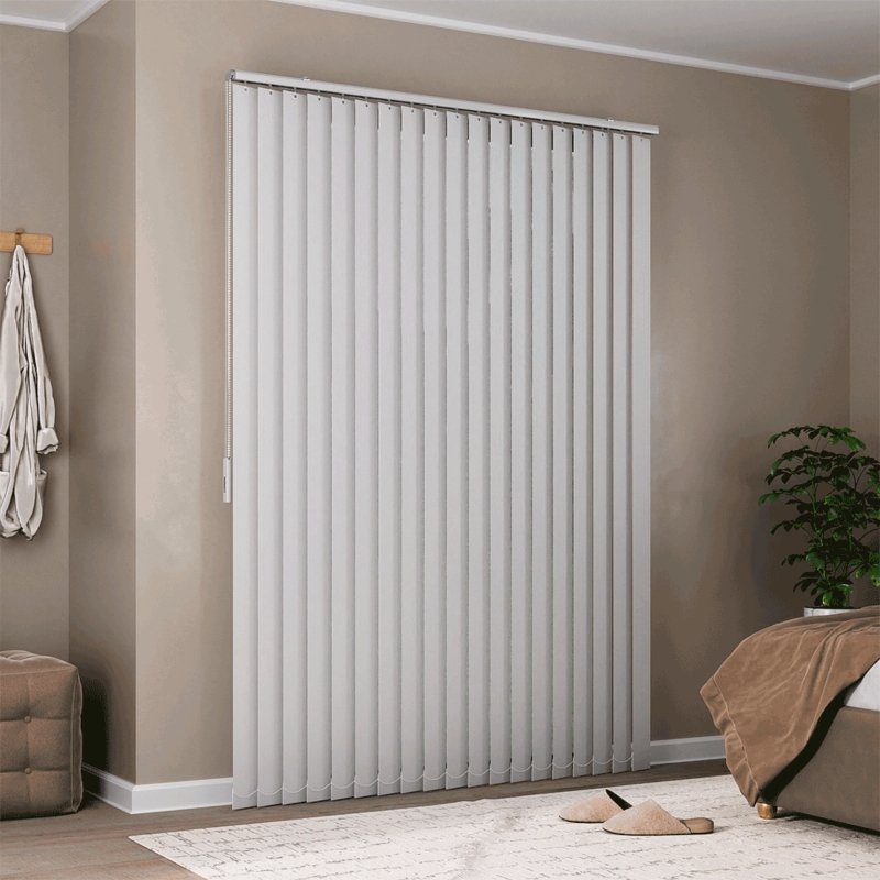 Persiana Vertical Em Tecido Crisdan Largura 1,40 X 1,50 Altura Branco