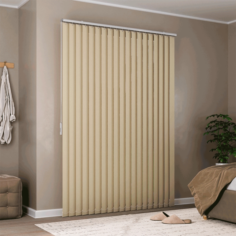 Persiana Vertical Em Tecido Crisdan Largura 1,40 X 2,20 Altura Creme