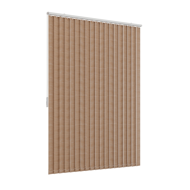 Persiana Vertical Em Tecido Crisdan Largura 1,70 X 1,40 Altura Bege Mescla