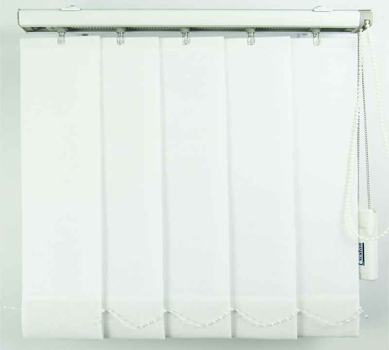 Persiana Vertical Em Tecido Crisdan Largura 1,70 X 1,40 Altura Branco