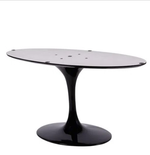 Base de Mesa de Jantar Saarinen Oval Para Tampo de 160x90 até 244x122 cm Preto