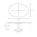 Mesa De Jantar Saarinen Oval 180x100 cm Freijó
