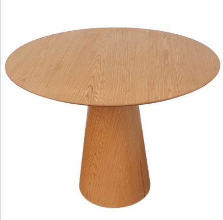 Mesa de Jantar Cone 110 cm Base Madeira Freijó Tampo Freijó