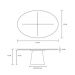 Mesa de Jantar Cone Oval 120x80 cm Base Laminada em Madeira Freijó