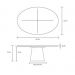 Mesa de Jantar Cone Oval 120x80 cm Tampo Madeira Freijó Base Madeira Freijó