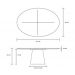 Mesa de Jantar Cone Oval 137x90 cm Base Laminada em Madeira Freijó